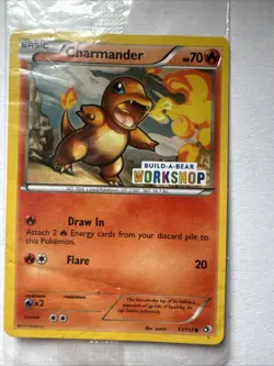Pokemon TCG Charmander Card Build-A Bear Workshop Edition Booster 17/113 Sealed - Image 1