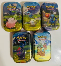 Ascended Heroes!!! Pokemon TCG Mini Tin Art Set of 5 PRESALE - Image 2