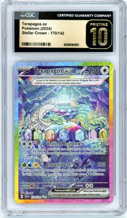 Pokemon Terapagos EX #170 Stellar Crown CGC Pristine 10 - Image 1