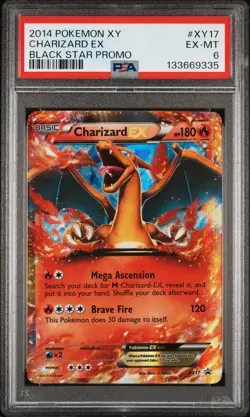 133669335 Charizard EX 2014 Pokemon XY Black Star Promo #XY17 PSA 6 - Image 1