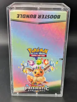 Pokemon SV8.5 Prismatic Evolutions Sealed Booster Bundle Display W/Acrylic Case - Image 1