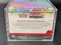 Pokemon SV8.5 Prismatic Evolutions Sealed Booster Bundle Display W/Acrylic Case - Image 3