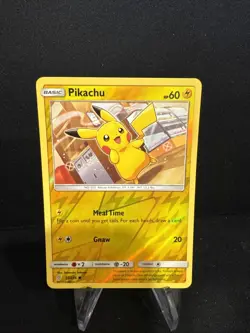2019 Pokemon-Pikachu 55/236-Unified Minds-Reverse Holo - Image 1