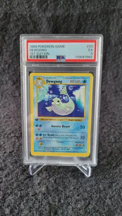 Pokemon TCG Dewgong Base Set Shadowless 1st Edition #25/102 1999 PSA 5 English - Image 1