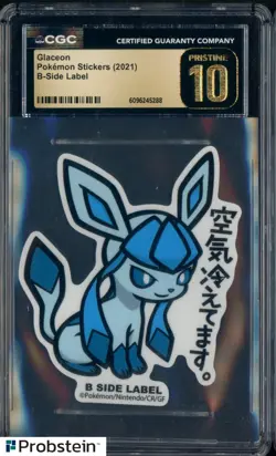 2021 Pokemon Stickers B Side Label Glaceon CGC 10 PRISTINE - Image 1