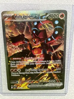 Pokemon VOLCANION EX 182/159 SIR Journey Together SPECIAL ILLUSTRATION RARE - Image 1
