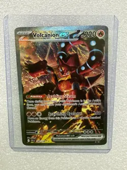 Pokemon VOLCANION EX 182/159 SIR Journey Together SPECIAL ILLUSTRATION RARE - Image 2
