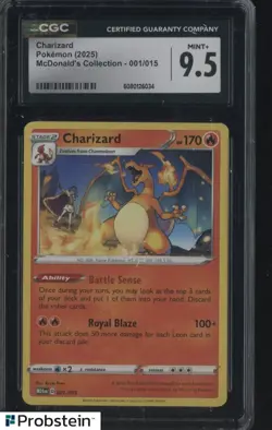 2025 Pokemon McDonald's Collection M24EN #001/015 Charizard CGC 9.5 MINT+ - Image 1