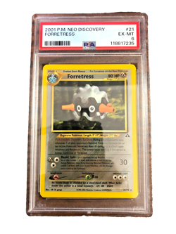 Forretress Rare #21 - PSA EX-MT 6 - 2001 Neo Discovery Unlimited - Pokemon TCG - Image 1