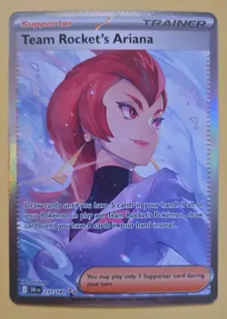 Pokemon TCG Destined Rivals Team Rockets Ariana Trainer Full Art - Image 1