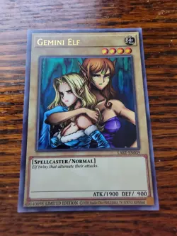 Yu-Gi-Oh! TCG X1 Gemini Elf - LART-EN039 - LP! - Ultra Rare - Promo Lost Art - Image 1