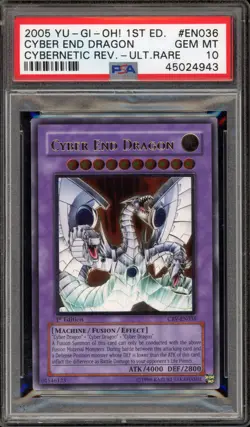 Yu-Gi-Oh! Cyber End Dragon Cybernetic Rev. 1st Edition EURO CRV-EN036 PSA 10 - Image 1
