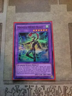 YUGIOH MASKED HERO BLAST RATE-ENSE2 SUPER LIMITED ED NM - Image 1