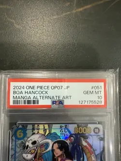 2024 One Piece OP07 Japanese Manga Alternate Art #051 Boa Hancock PSA 10 - Image 3