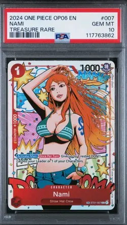 One Piece Nami (TR) ST01-007 Wings of the Captain Treasure Rare PSA 10 Gem Mint - Image 1