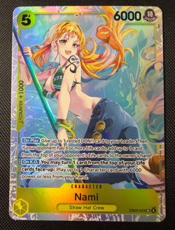 One Piece TCG Nami 053 EB03-053 Extra Booster Heroines Edition SR English NM - Image 1