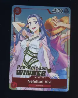 One Piece English ST01-009 Nefeltari Vivi Pre-Release Tournament Winner - Image 1