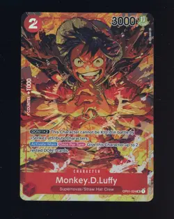 One Piece English OP01-024 Monkey D Luffy Alternate Art Super Rare - Image 1