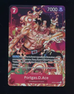 One Piece English OP02-013 Alternate Art Portgas D Ace Super Rare - Image 1