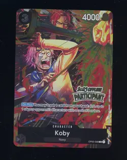 One Piece English OP02-098 Koby 2023 Offline Participant Rare - Image 1