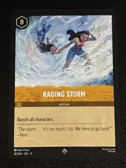 Disney Lorcana Winterspell Raging Storm 28/204 NM Super Rare - Image 1