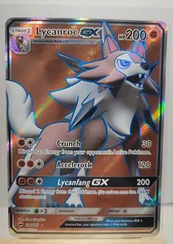 Lycanroc GX (Full Art) 136/147 SM - Burning Shadows Ultra Rare Pokemon Card MP - Image 1