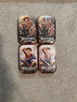 One Piece Card TCG Vol 2 Mini Tin - Set of 4 - (TS-O2, OP-13) Brand New / Sealed - Image 1