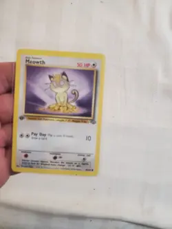 LP Pokemon TCG Meowth Jungle Card 56/64 1st Edition Common - Image 1