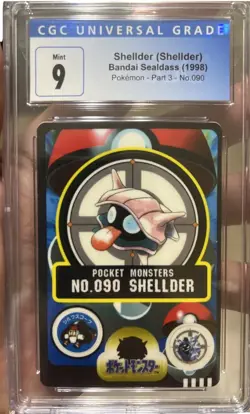 1998 Vintage Pokemon Card Japanese - Shellder No. 090 - Sealdass - Bandai CGC 9 - Image 3