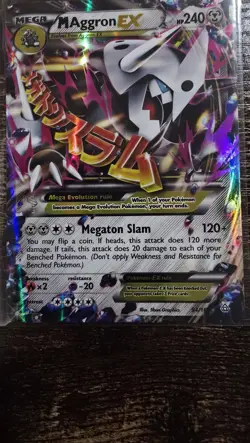 Mega Aggron EX - 94/160 – Primal Clash – Ultra Rare Holo Pokemon Card – NM - Image 3