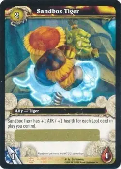 WOW * Sandbox Tiger - Loot Card * Unscratched/New Near Mint NM - Image 1