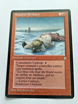 MTG Brand of Ill Omen Ice Age Regular Rare - Uncirculated - Image 1