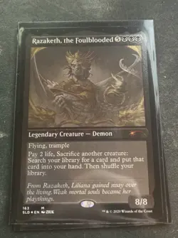 MTG Razaketh, the Foulblooded Foil Etched, Near Mint Condition, Secret Lair - Image 1