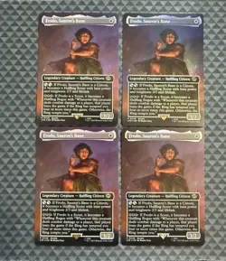 (x4) MTG Frodo, Sauron’s Bane #0448 Foil Borderless Rare Promo UB: TLOTR (LTR) - Image 1