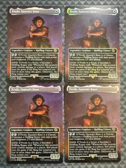 (x4) MTG Frodo, Sauron’s Bane #0448 Foil Borderless Rare Promo UB: TLOTR (LTR) - Image 2