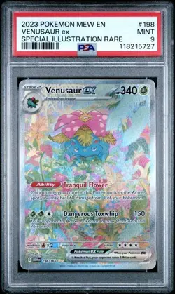 2023 POKEMON MEW EN-151 #198 VENUSAUR ex SPECIAL ILLUSTRATION RARE PSA 9 - Image 1