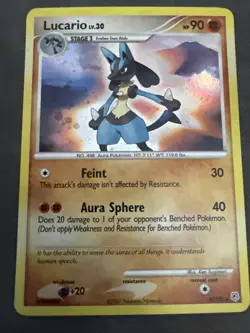 Pokemon TCG Lucario 6/130 Diamond and Pearl Holo - Image 2