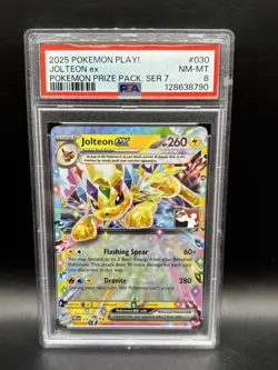 2025 Jolteon ex 030/131 - Pokemon Prize Pack Series 7 PSA 8 - Image 1