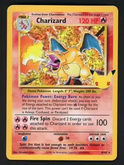 2021 Pokemon Celebrations Classic Base Set #4 Charizard Holo - Image 1