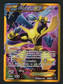 2016 Pokemon XY Fates Collide Secret #125 Full Art Alakazam EX - Image 1