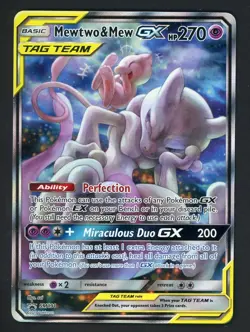 2019 Pokemon SM BSP Power Partnership Tins #SM191 Mewtwo & Mew GX - Image 1