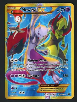 2015 Pokemon XY Breakthrough Secret #163 Full Art Mewtwo EX - Image 1