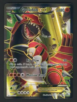 2015 Pokemon XY Primal Clash #150 Full Art Groudon EX - Image 1