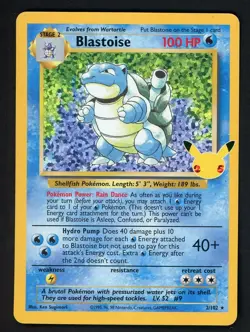 2021 Pokemon Celebrations Classic Base Set #2 Blastoise Holo - Image 1