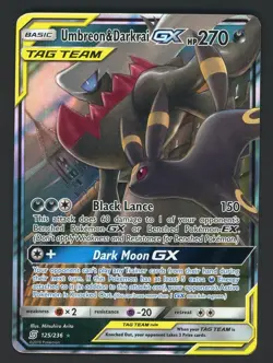 2019 Pokemon SM Unified Minds #125/236 Umbreon & Darkrai GX PACK FRESH - Image 1