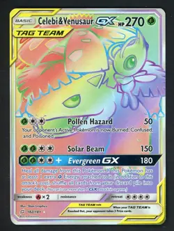 2019 Pokemon SM Team Up Secret #182 Celebi & Venusaur GX - Image 1