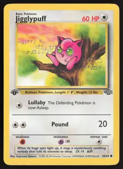 Pokemon 1st Edition Jigglypuff 54/64 Jungle Regular - Image 1