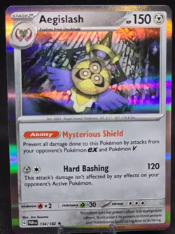 Pokemon TCG Aegislash 134/182 Paradox Rift Rare Holo NM - Image 1
