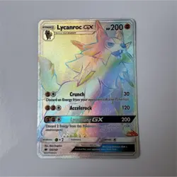 Pokemon Lycanroc GX Secret Rare Full Art Holo SM-Burning Shadows 155/147 English - Image 1