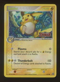 2007 Pokemon EX Power Keepers #12 Raichu Reverse Holo Rare - Image 1